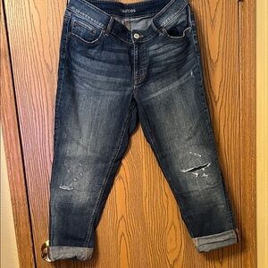 Maurices Dark Blue Distressed Jeans